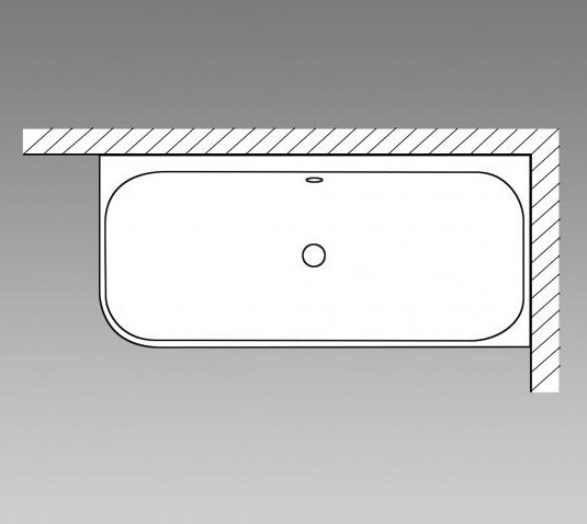Duravit акриловая ванна happy d2 plus 1800 х 800 c двумя наклонами для спины, happy d.2 plus, 700450800000000 цвет: белый/графит супер матовый