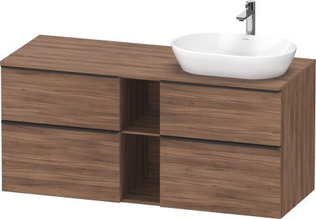 Duravit тумба подвесная под раковину справа 1400 мм х 550 мм, d-neo, de4970r7979 цвет: орех натуральный