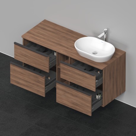 Duravit тумба подвесная под раковину справа 1400 мм х 550 мм, d-neo, de4970r7979 цвет: орех натуральный