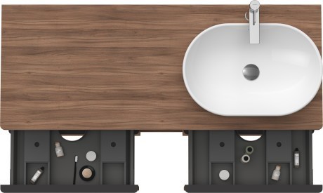Duravit тумба подвесная под раковину справа 1400 мм х 550 мм, d-neo, de4970r7979 цвет: орех натуральный