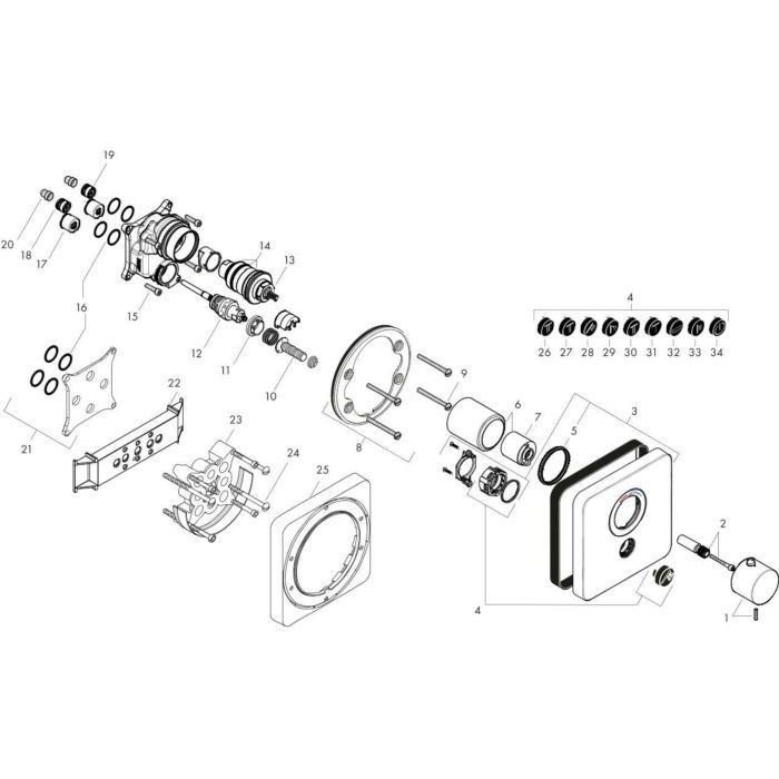 AXOR термостат для душа, ShowerSelect, шлифованная медь арт. 36706950