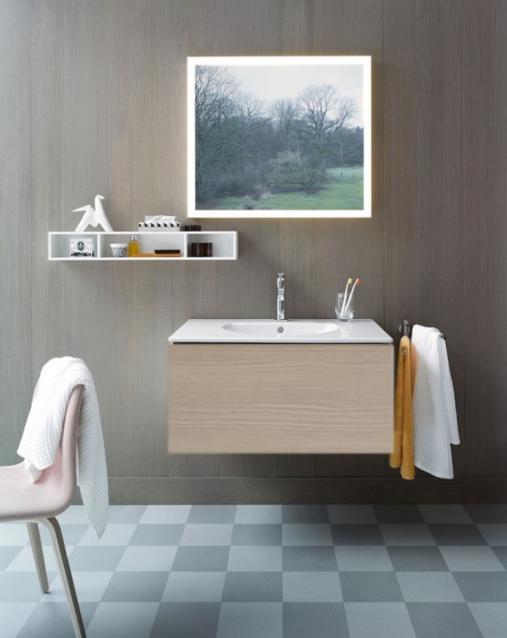 Duravit тумба подвесная под раковину, l-cube, lc614107171 цвет: дуб средиземноморский