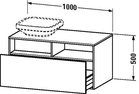 Duravit тумба подвесная под консоль, durastyle, ds 6784 l 52 цвет: дуб европейский