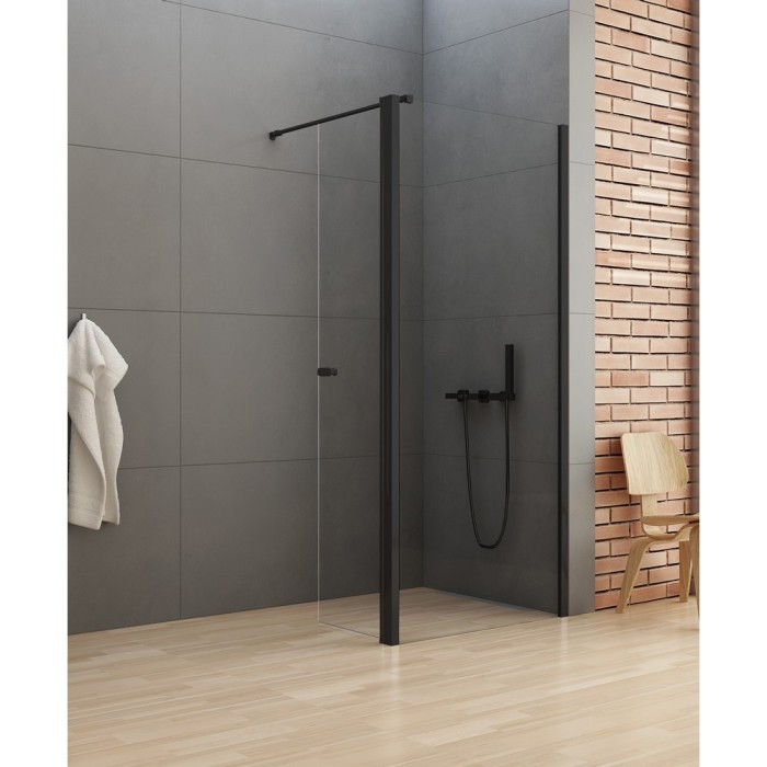 Душевое ограждение 120x195, New trendy New soleo black, черный арт. K-0788