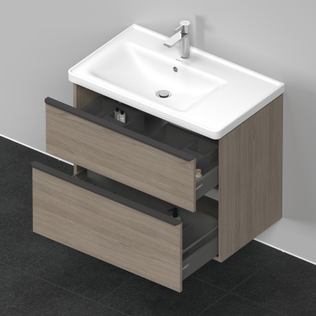 Duravit тумба подвесная под раковину 784 мм х 452 мм, d-neo, de435703535 цвет: дуб терра