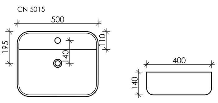 Ceramicanova раковина накладная element, cn5015 цвет: белый