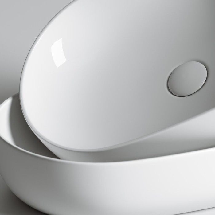 Ceramicanova раковина накладная element, cn6047 цвет: белый