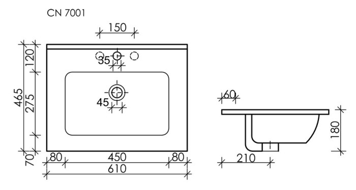 Ceramicanova раковина накладная element, cn7001 цвет: белый