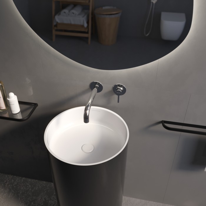 Смеситель для раковины скрытого монтажа, Whitecross Y chrome, хром арт. Y1215CR