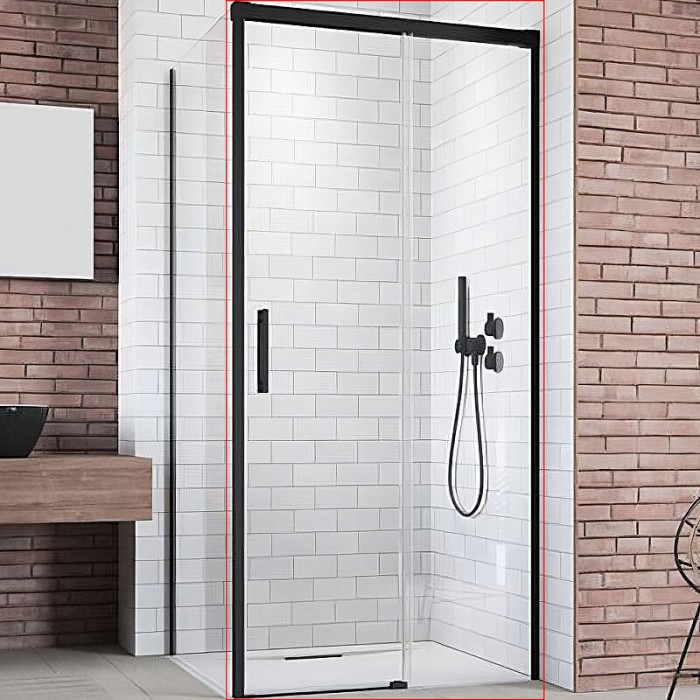Radaway душевая дверь black kdj 120 r профиль черный стекло прозрачное, Idea - 387042-54-01R