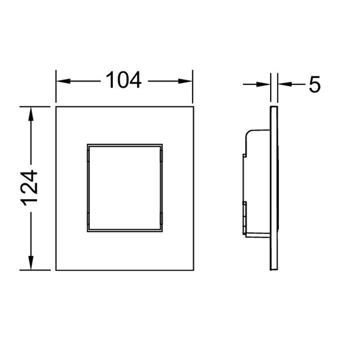 TECE панель смыва для писсуара с картриджем, 104х124х5 мм, белый, now - 9242400