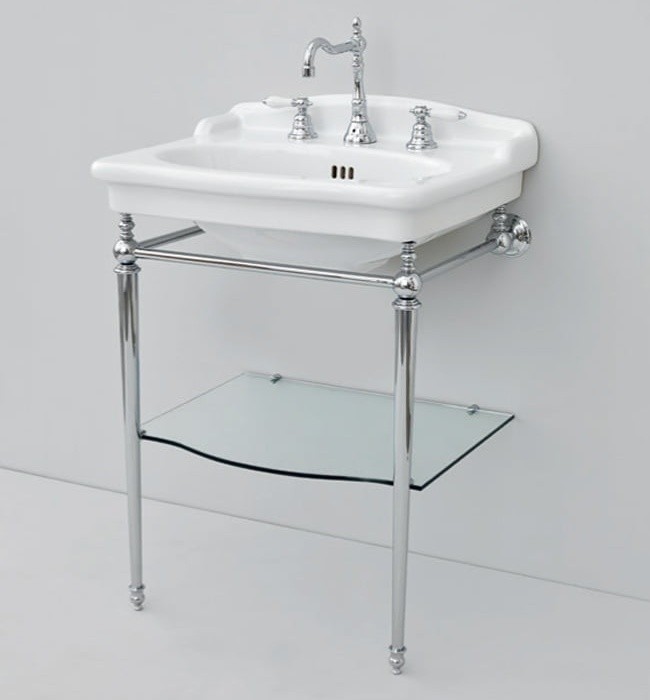 ArtCeram консоль под раковину, hea015 71 hermitage цвет: хром глянцевый