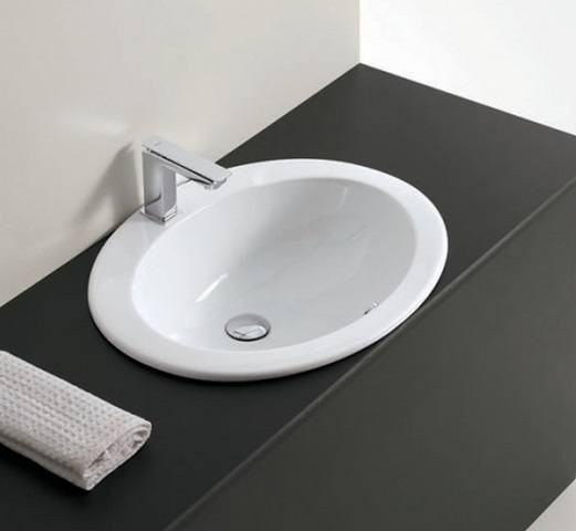 ArtCeram раковина (врезная), ell001 01 00 eolo цвет: белый глянцевый