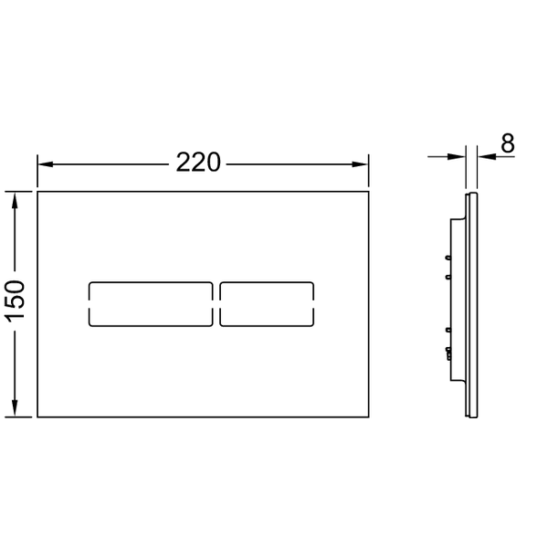 TECE электронная панель смыва, стекло, цвет: черный, lux - 9240961