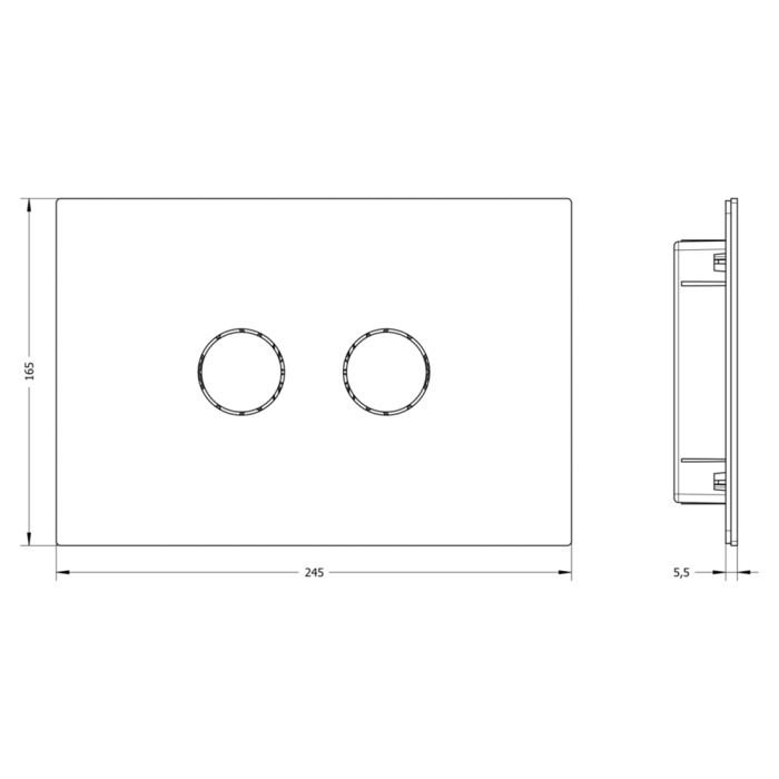 Смывная клавиша INOX-715, золото брашированное PVD, Art Ceram арт. 715.000.BG
