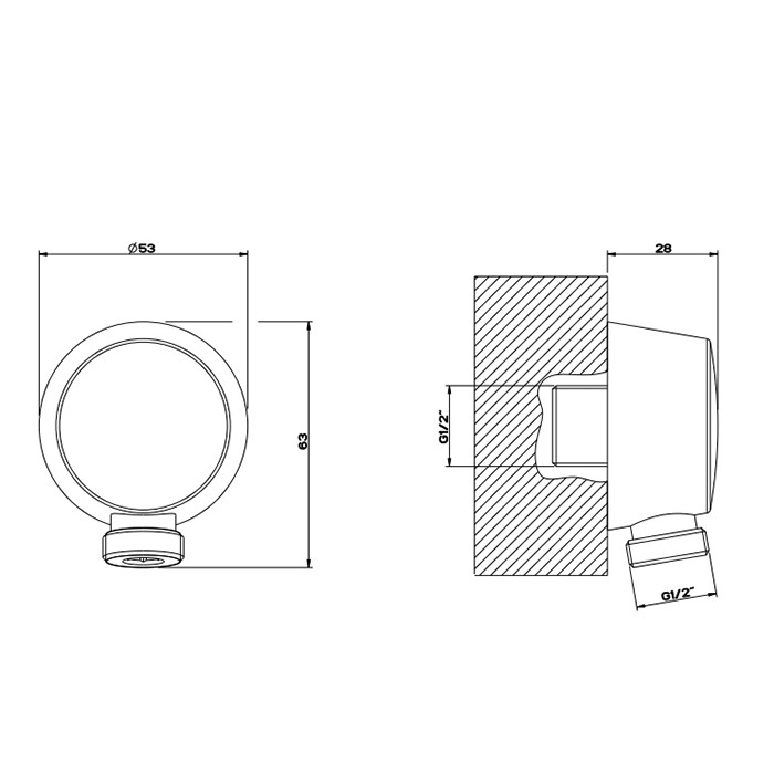 Gessi Вывод воды, Emporio shower, 47269#299 цвет: black xl
