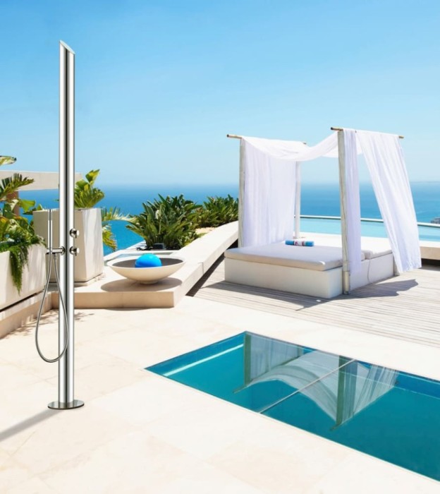 Bossini душевая колонна outdoor/indoor columns column из нержавеющей стали, aquabamb, хром арт. l00866.030