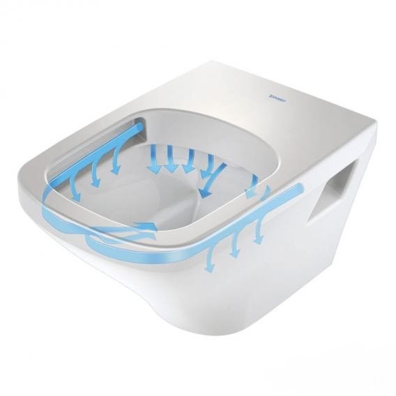 Duravit унитаз подвесной с вертикальным смывом, без сидения, безободковый, durastyle, 2538090000 цвет: белый