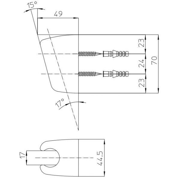 Bossini держатель для душа фиксированный, accessories, арт. c04000.030