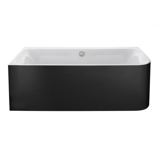 Duravit акриловая ванна happy d2 plus 1800 х 800 c двумя наклонами для спины, happy d.2 plus, 700449800000000 цвет: белый/графит супер матовый