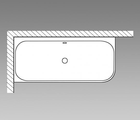 Duravit акриловая ванна happy d2 plus 1800 х 800 c двумя наклонами для спины, happy d.2 plus, 700449800000000 цвет: белый/графит супер матовый
