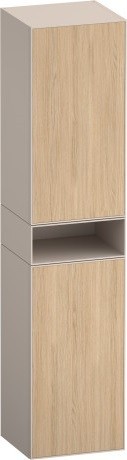 Duravit шкаф-пенал высокий 2 дверцы 360 мм х 400 мм х 1900 мм, zencha, ze1353r30830000 цвет: натуральный дуб/серо-коричневый суперматовый