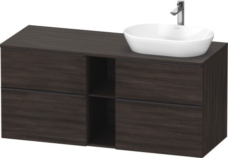 Duravit тумба подвесная под раковину справа de49705353 1400 мм х 550 мм, d-neo, de4970r5353 цвет: каштан темный
