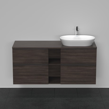 Duravit тумба подвесная под раковину справа de49705353 1400 мм х 550 мм, d-neo, de4970r5353 цвет: каштан темный