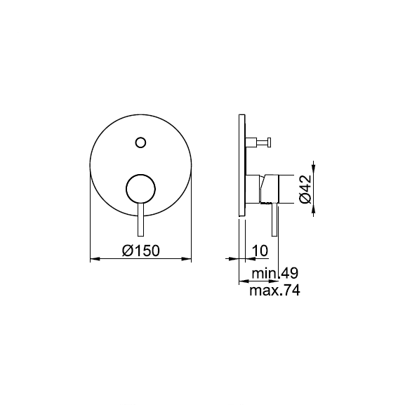 Almar смеситель для душа core, арт. e186532.cr