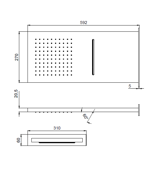 Almar верхний душ shower heads, арт. e044193.bs