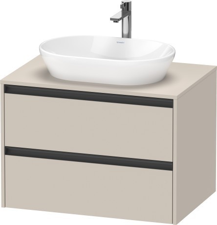 Duravit тумба подвесная под раковину 550 мм х 800 мм х 568 мм, ketho.2, k24895083830000 цвет: серо-коричневый суперматовый