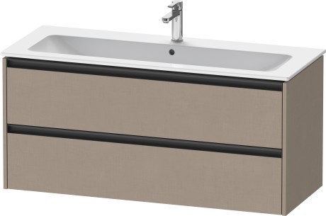 Duravit тумба подвесная под раковину 480 мм х 1210 мм х 550 мм, ketho.2, k25265075750000 цвет: лён
