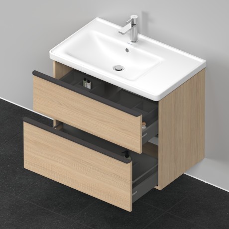 Duravit тумба подвесная под раковину 784 мм х 452 мм, d-neo, de435703030 цвет: натуральный дуб