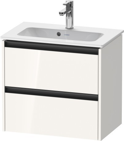 Duravit тумба подвесная под раковину 390 мм х 610 мм х 549 мм, 2 выдвижных ящик, ketho.2, k25255022220000 цвет: белый глянцевый