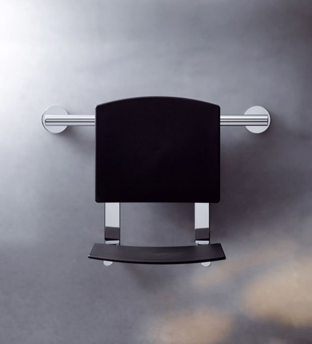 Keuco складное сиденье анодированный, plan care, белый, хром арт. 34981 170051