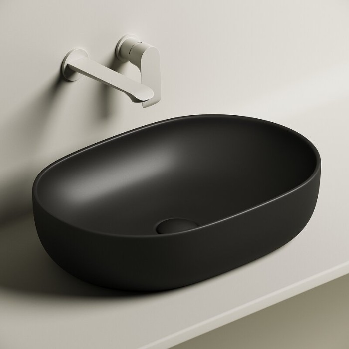 Ceramicanova раковина накладная element, cn6047mb цвет: чёрный