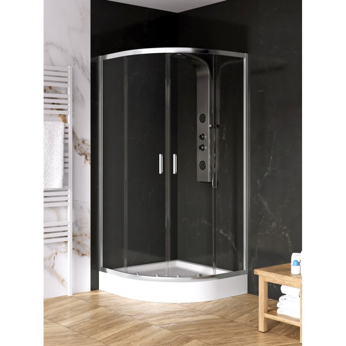 Душевое ограждение с поддоном 80x80x201, New trendy Suvia, хром арт. ZS-0001