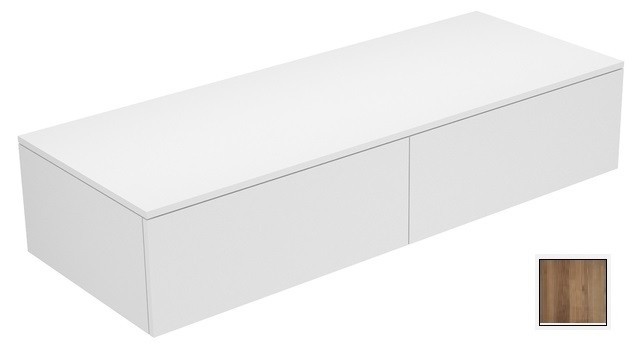 Keuco тумба боковая подвесная с двумя выдвижными ящиками, edition 400, грецкий орех арт. 31765 680001
