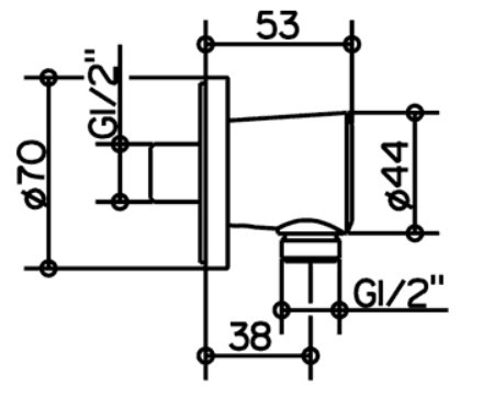Keuco подсоединительный элемент, edition palais, арт. 54047 010000