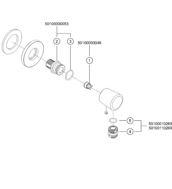 Keuco подсоединительный элемент, edition palais, арт. 54047 010000