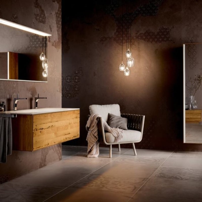 Keuco напольная тумба под умывальник, 1050х 800х535 мм отверстие слева 2 ящика фасад из венецианского дуба, edition lignatur, арт. 33371 750123