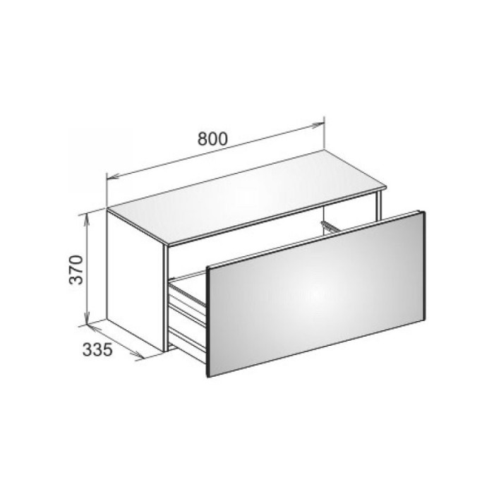 Keuco боковая тумба 800x370x335 мм 1 ящик, royal reflex, арт. 34010 220000