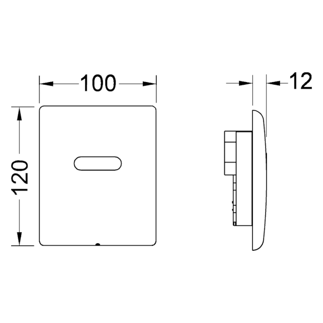 TECE панель смыва с инфракрасным датчиком, 230/12 v, белый матовый, planus urinal - 9242355