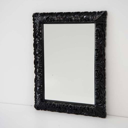 ArtCeram зеркало в раме 70х90см, acs002 03 italiana цвет: черный глянцевый