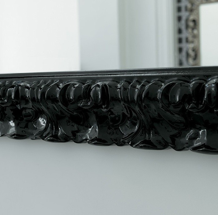 ArtCeram зеркало в раме 70х90см, acs002 03 italiana цвет: черный глянцевый