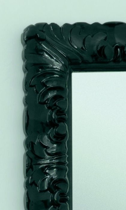 ArtCeram зеркало в раме 70х90см, acs002 03 italiana цвет: черный глянцевый