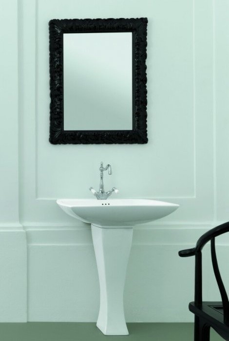 ArtCeram зеркало в раме 70х90см, acs002 03 italiana цвет: черный глянцевый