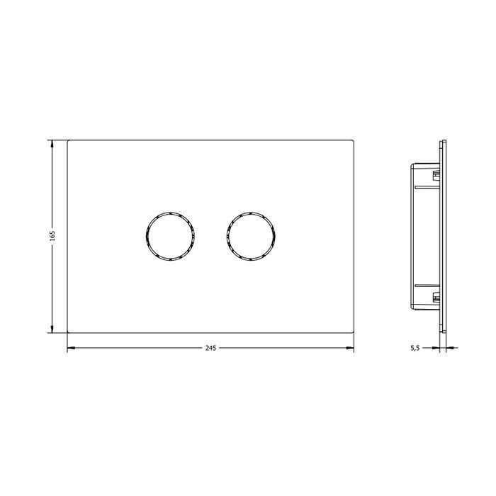 Смывная клавиша INOX-715, латунь браширванная PVD, Art Ceram арт. 715.000.HB