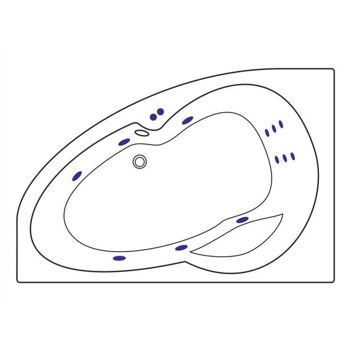 Ванна 160x95 (левая) line, Excellent Newa, белый арт. WAEX.NEL16.LINE.WH