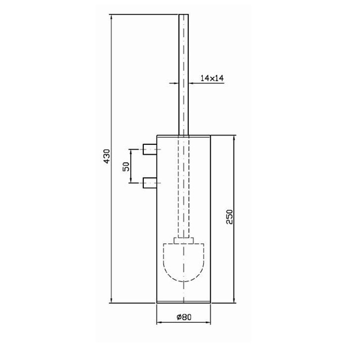 Zucchetti туалетный ёршик, подвесной, aguablu, хром арт. zac456